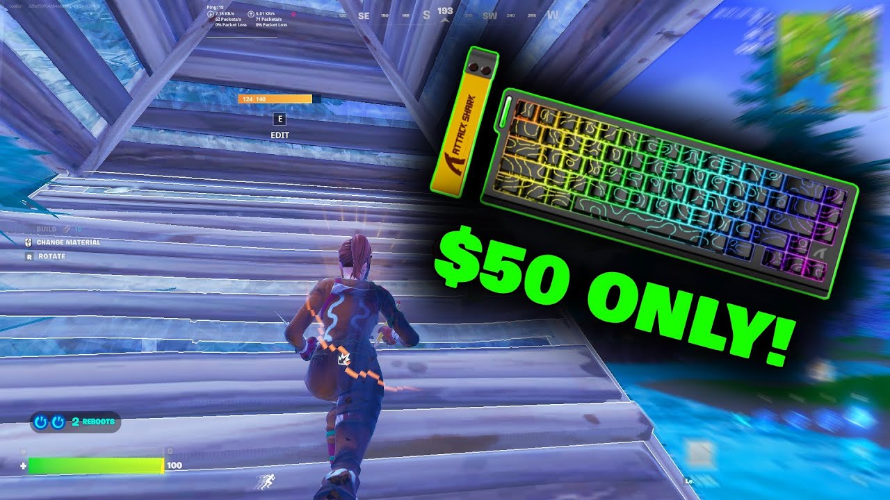 This $50 Keyboard Surprised Me in Fortnite... (ATTACK SHARK X68)