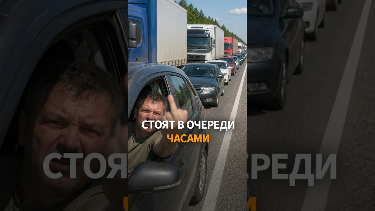 Километровые очереди на АЗС на трассе Питер-Москва