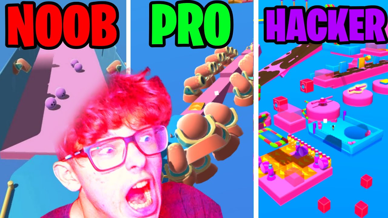 NOOB VS PRO VS HACKER STUMBLE GUYS PÁLYA ÉPÍTÉS! + RAGE