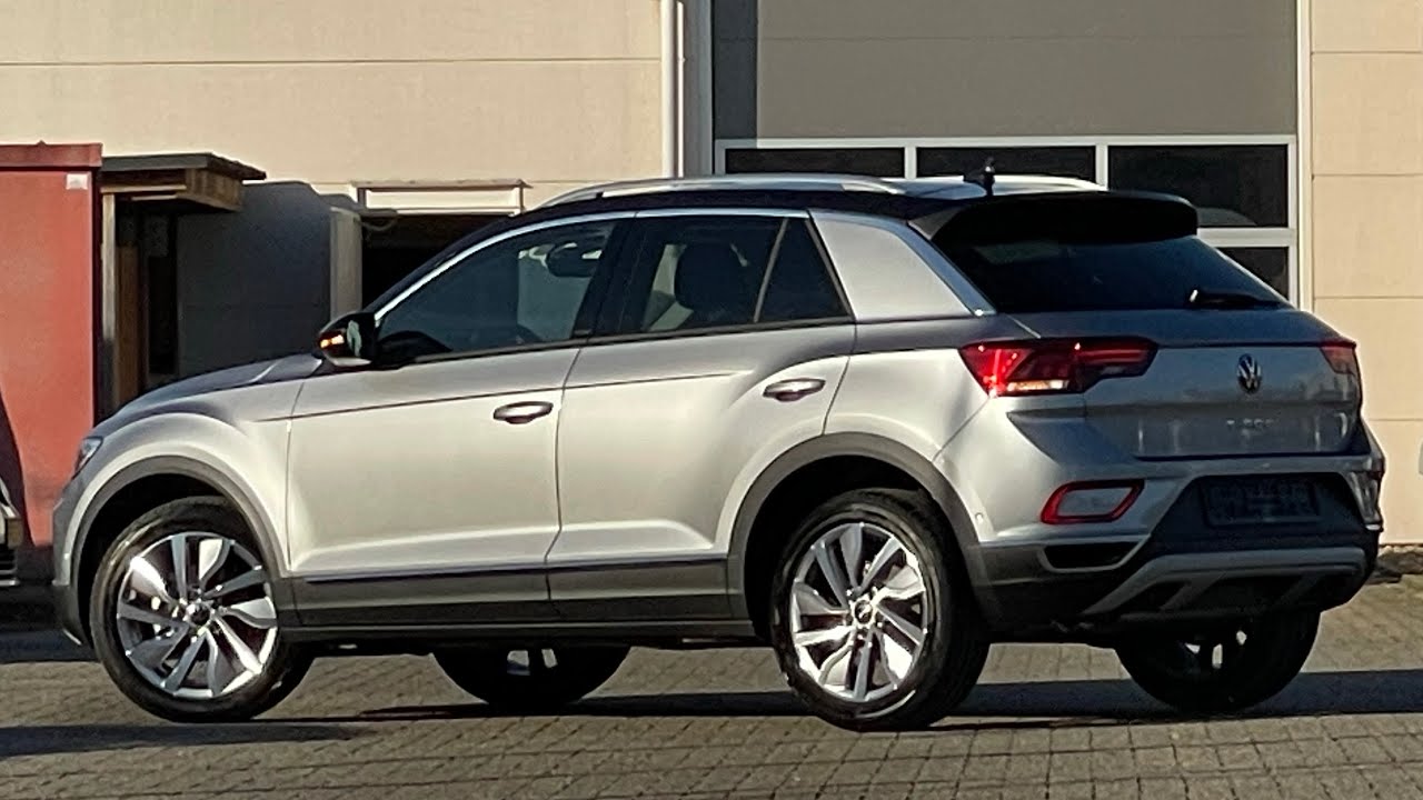 Volkswagen NEW T-roc Style 2022 in 4K Pyrit Silver Metal 18inch Portimao Walk around & Detail inside