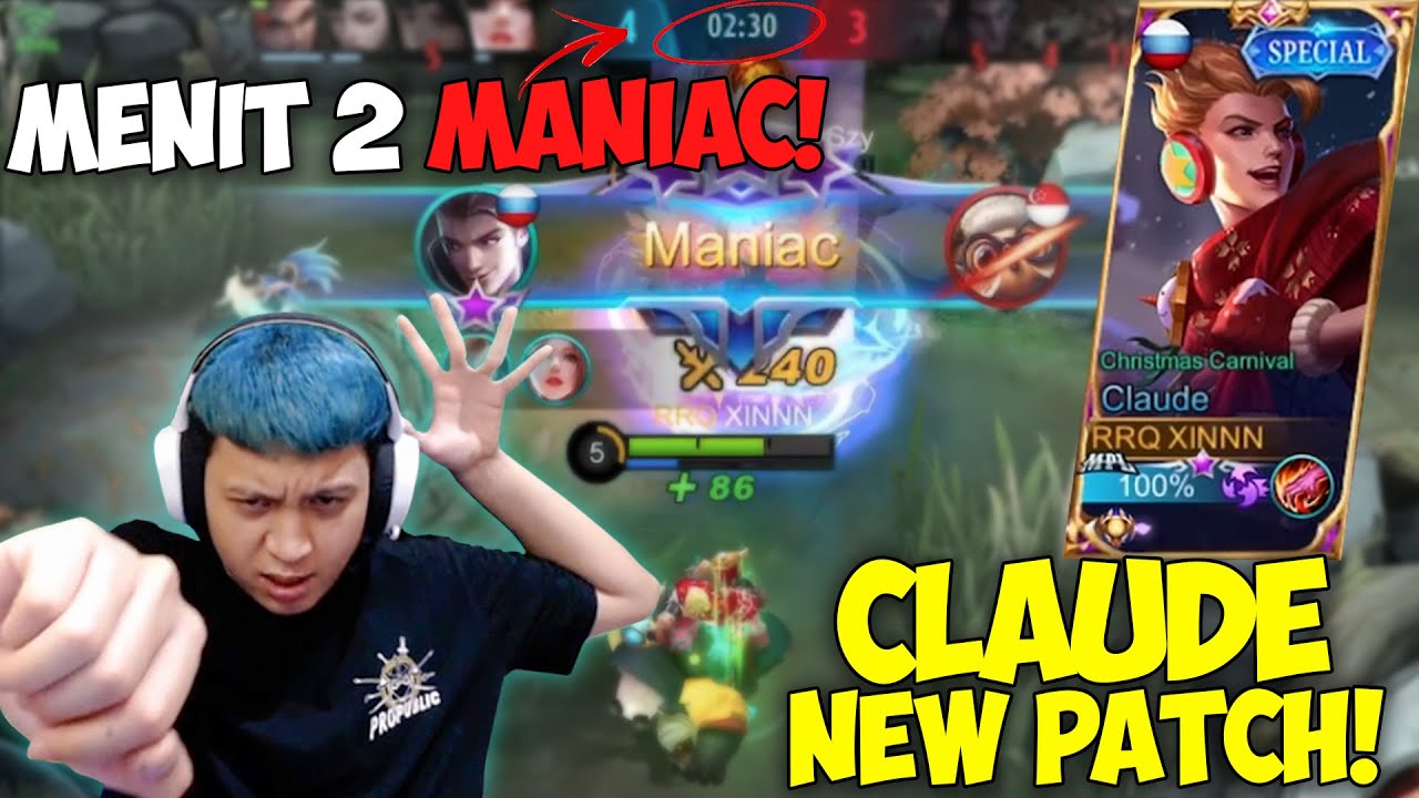 KEGANASAN HYPER CLAUDE DI PATCH TERBARU !! BARU MAIN MENIT 2 LANGSUNG MANIAC !! GILA BANGET !!
