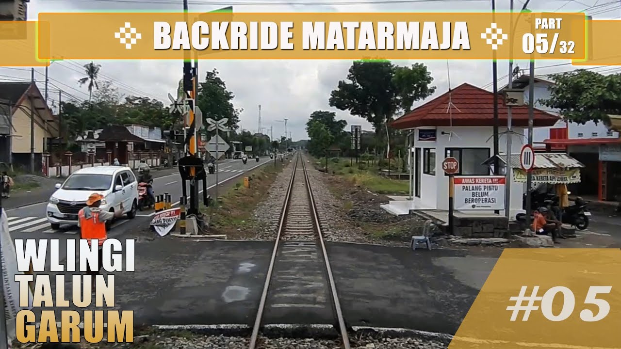 #1266 Backride View 🛤 | 🚂MATARMAJA train (part 5/32) : Wlingi - Talun - Garum