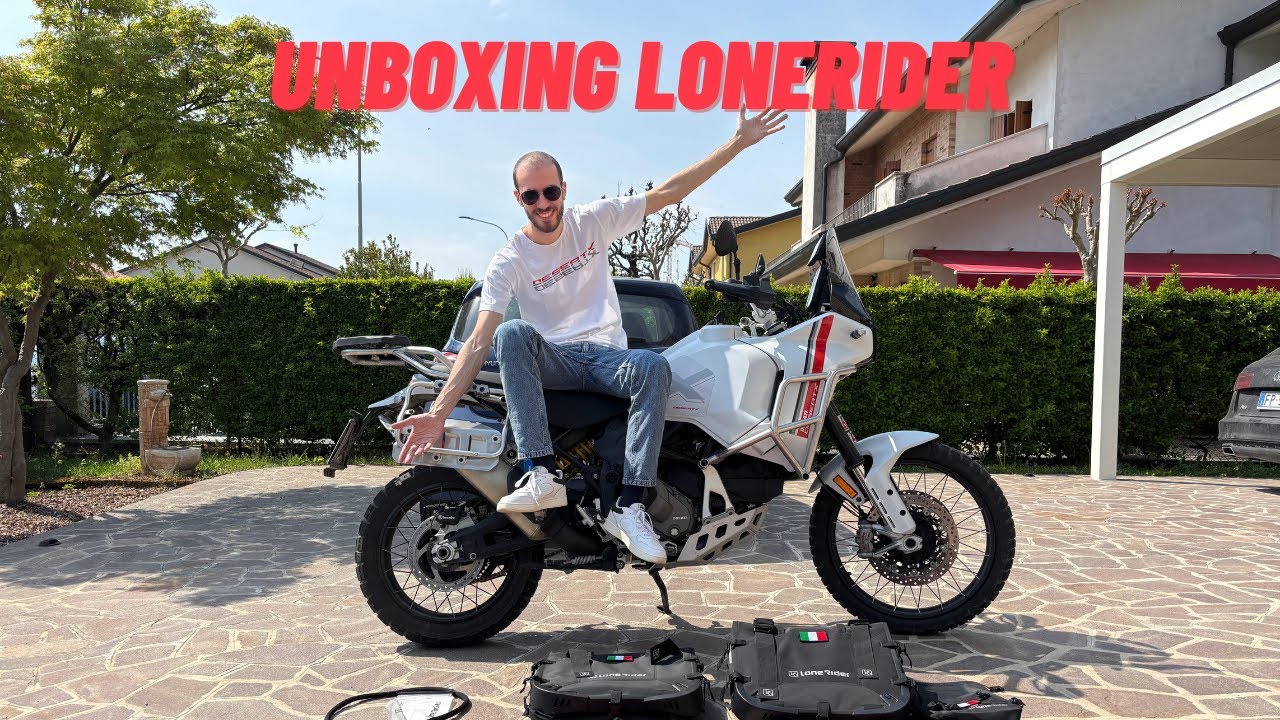 MEGA UNBOXING! I SPENT TOO MUCH! - Lonerider Motobags unboxing and setup for Ducati DesertX