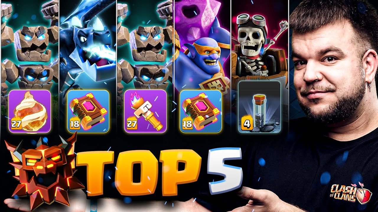🔥 TOP 5 EJÉRCITOS MÁS ROTOS del META | CLASH OF CLANS
