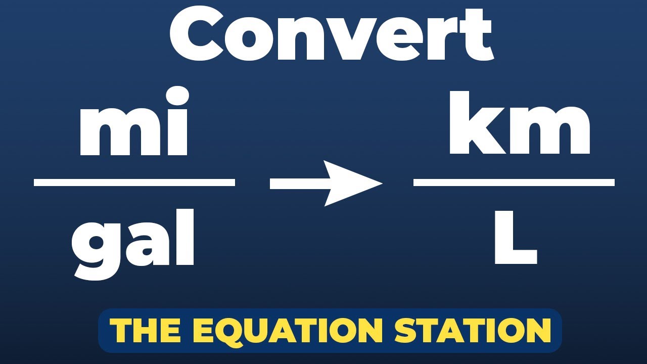 How to convert miles per gallon to kilometers per liter | Physics Practice Problem