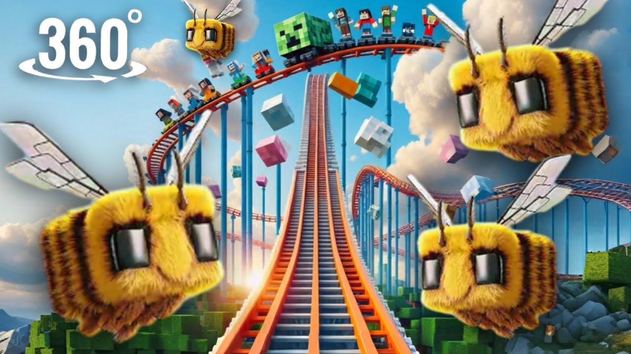 360° POV Ride: A Minecraft Movie Rollercoaster