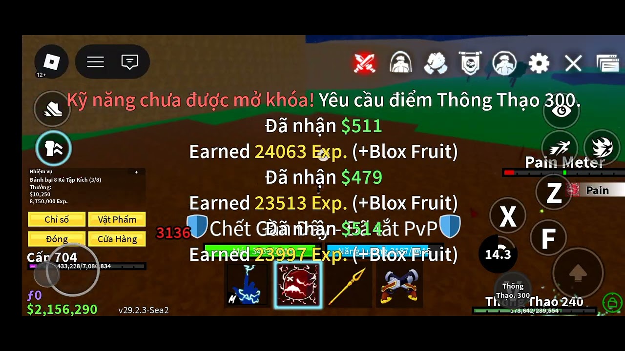 Cày blox fruits đến lv max, tập 17.