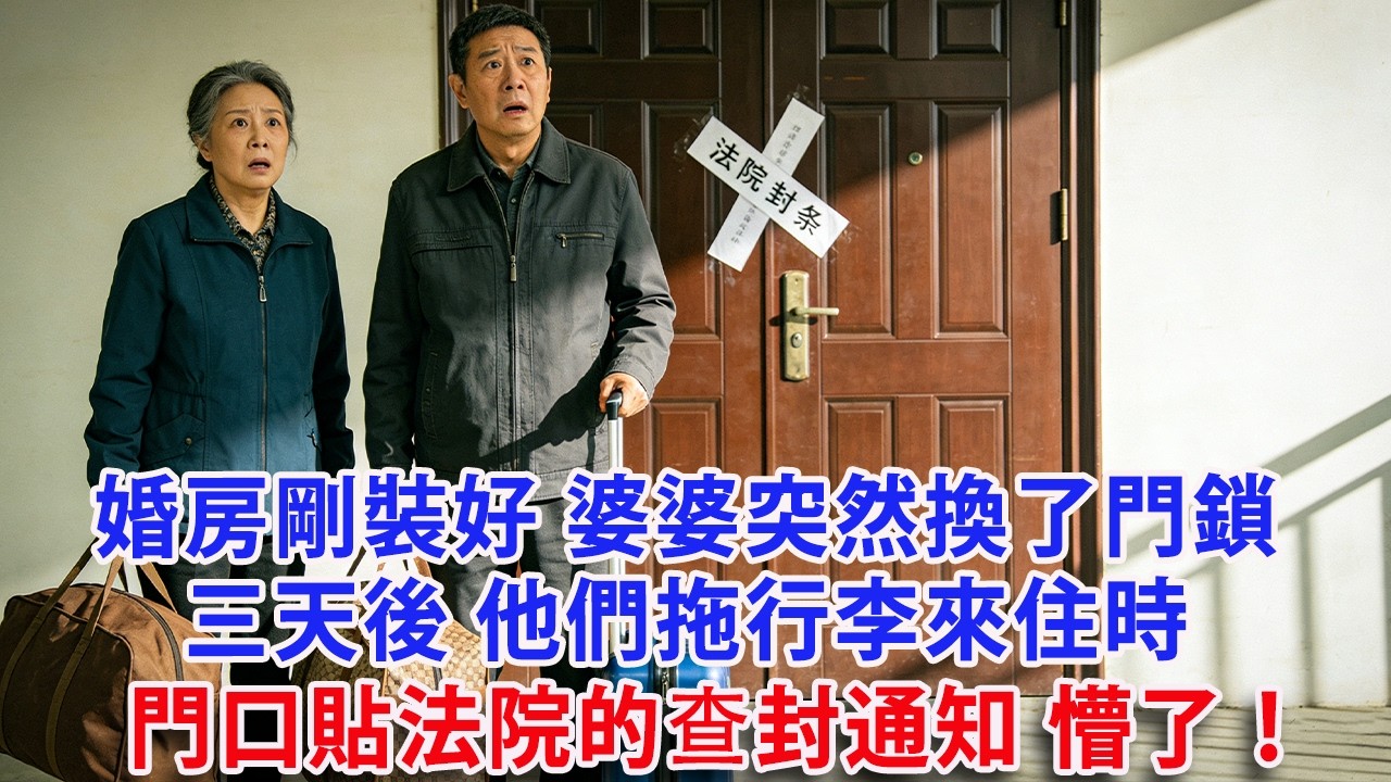 【满分爽文】婚房剛裝修好 婆婆突然帶人換了門鎖  我沒阻攔  三天後 他們拖著行李來住時  門口貼著法院的查封通知#婆媳 #家庭 #情感故事 #晚年生活 #為人處世 #生活經驗 #情感