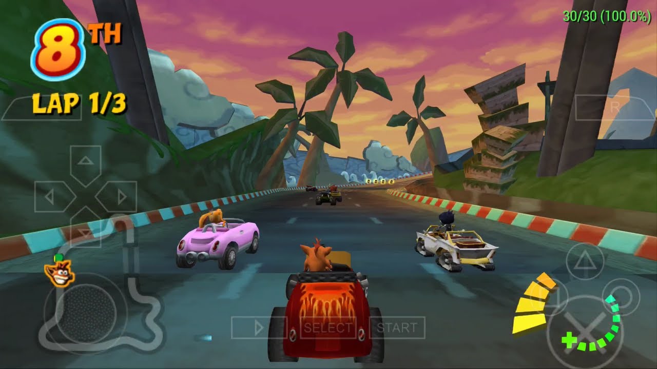 Crash Tag Team Racing PSP Android PPSSPP Gameplay
