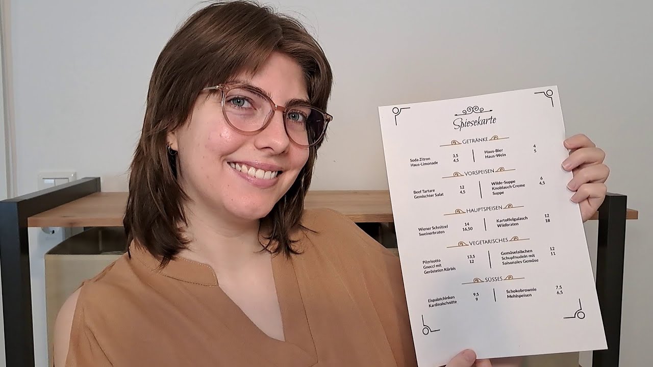 ASMR 🍽️ Austrian Restaurant Roleplay | Waitress Translates & Explains Traditional Dishes (English)