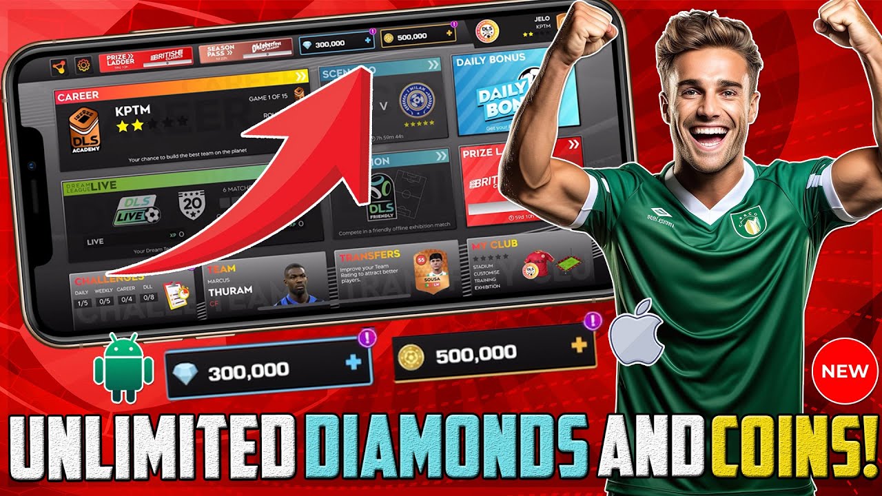 Dream League Soccer 2025 Hack/Mod Apk - How to Get Unlimited Diamonds & Coins in DLS 25 iOS Android