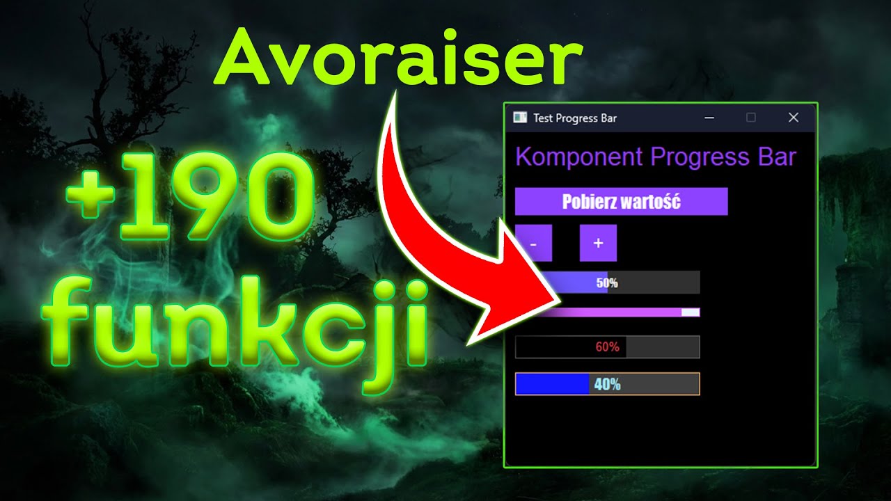 Avoraiser - framework UI dla polskiego języka programowania Avocado + 190 funkcji