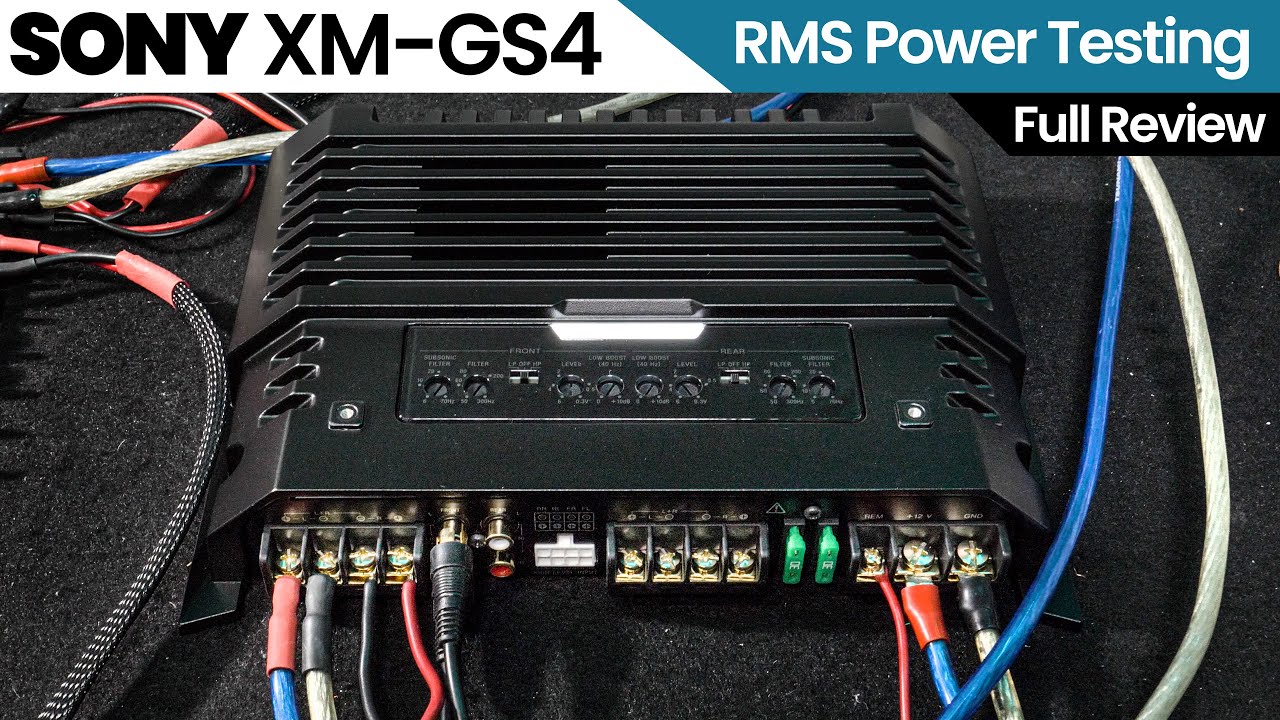Sony XM-GS4 Amplifier RMS Power Testing - 4 Channel Amplifier