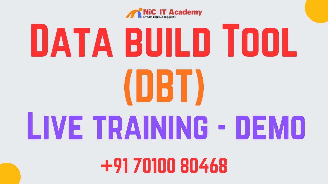Data Build Tool (DBT)  Live training demo session | Snowflake with DBT | Databricks with DBT