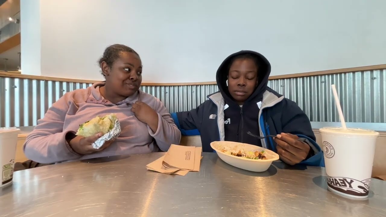 Chipotle Mukbang with us!!!!!!!￼