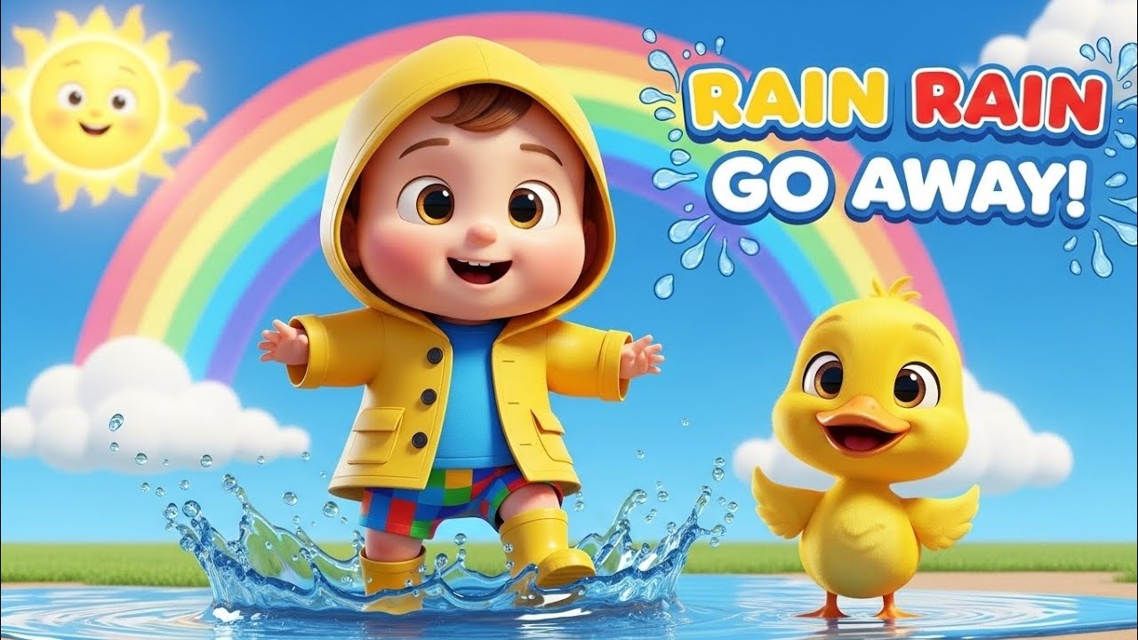 Rain Rain Go Away 🌧️🌈 | Fun Nursery Rhyme for Babies & Toddlers | Kids Songs