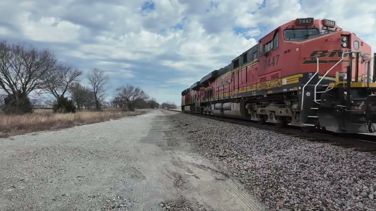 BNSF Train near Chelsea, OK • where S 4240 Rd meets Hwy 66