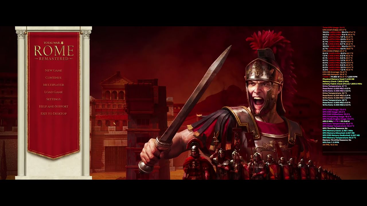 Arc A770 (5522) - Rome Total War Remastered - It's Good (Vulkan)