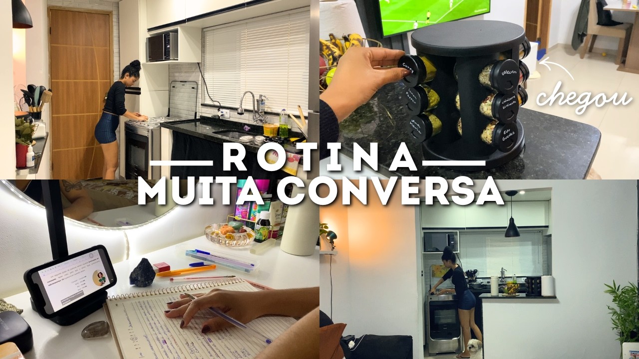 VLOG | Organizando cozinha, muita conversa, porta temperos novo e rotina real