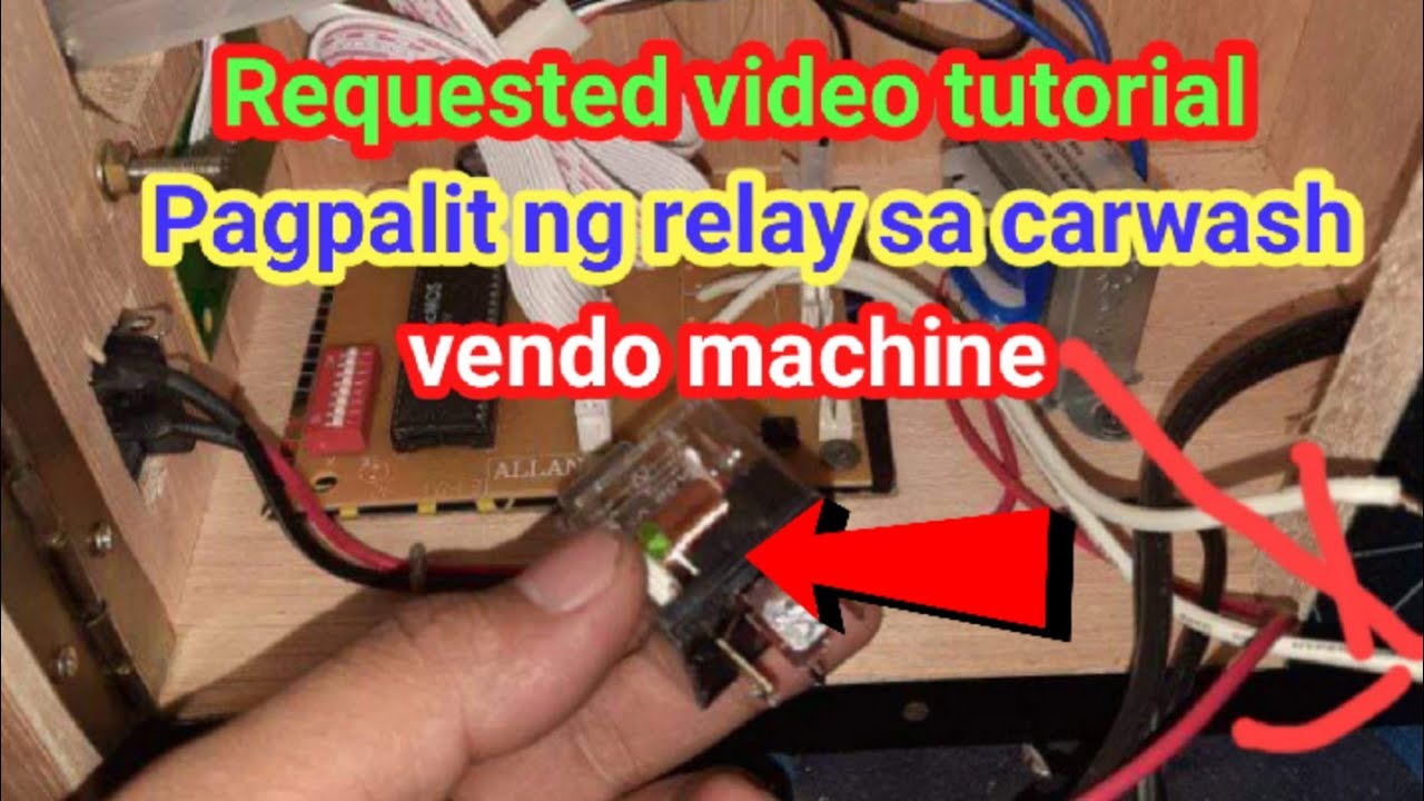 Requested video tutorial.. Pagpalit ng relay ng carwash vendo machine..