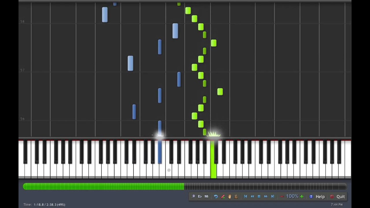 Jennifer Haines - The Storm Begins [Synthesia Piano Tutorial]