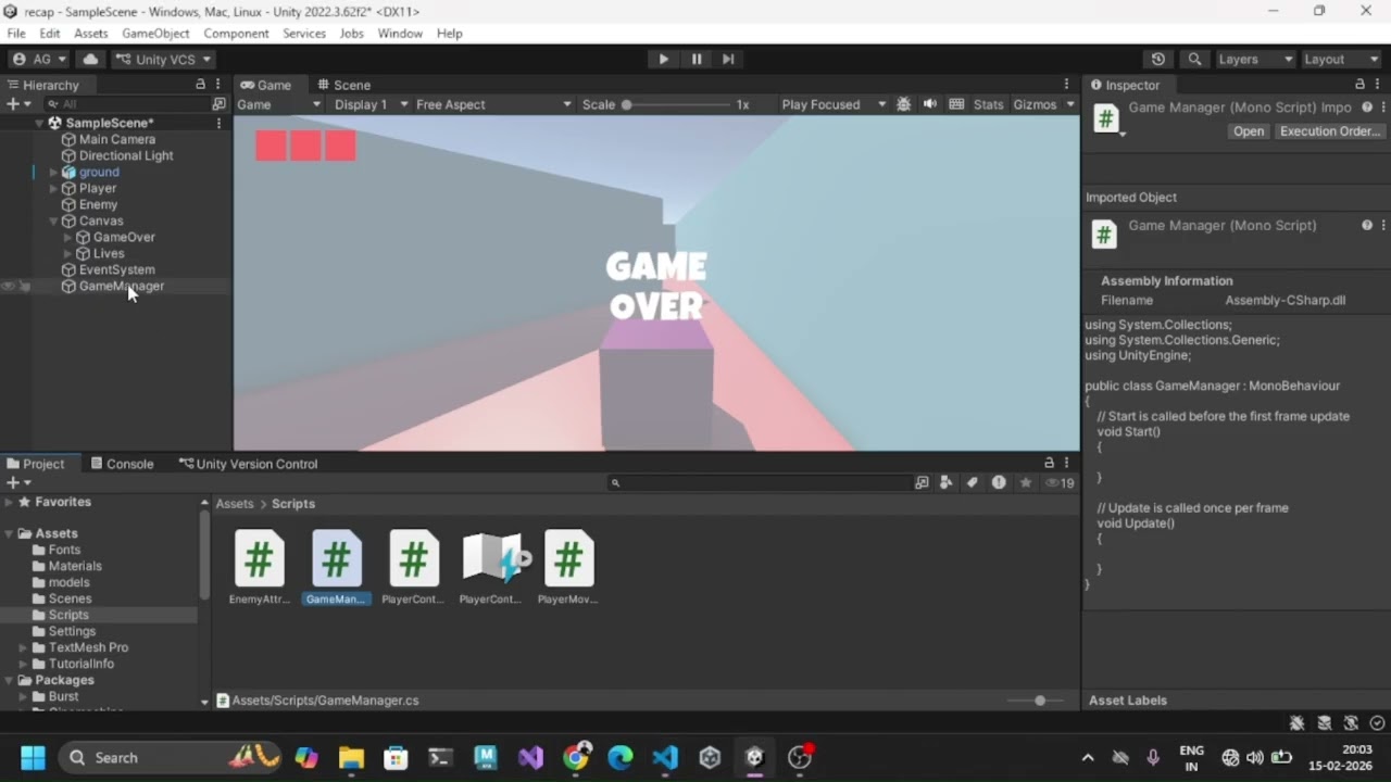 How to respawn player in Unity | Player Health System | How to make a respawn system in Unity |