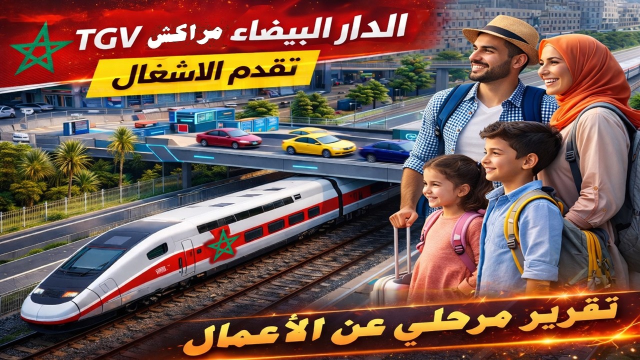 الدارالبيضاء - مراكش TGV الأشغال مستمرة