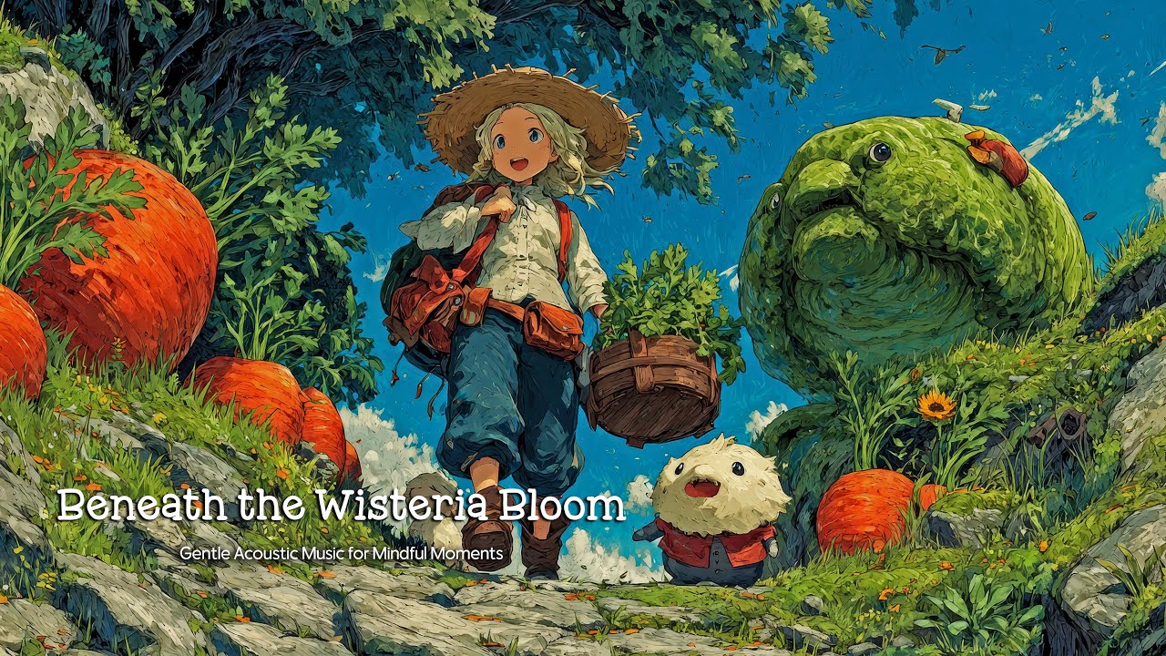 Beneath the Wisteria Bloom | Gentle Acoustic Music for Mindful Moments