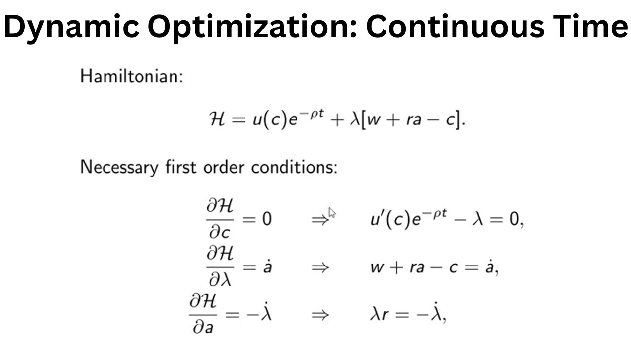 Dynamic Optimization Part 3: Continuous Time