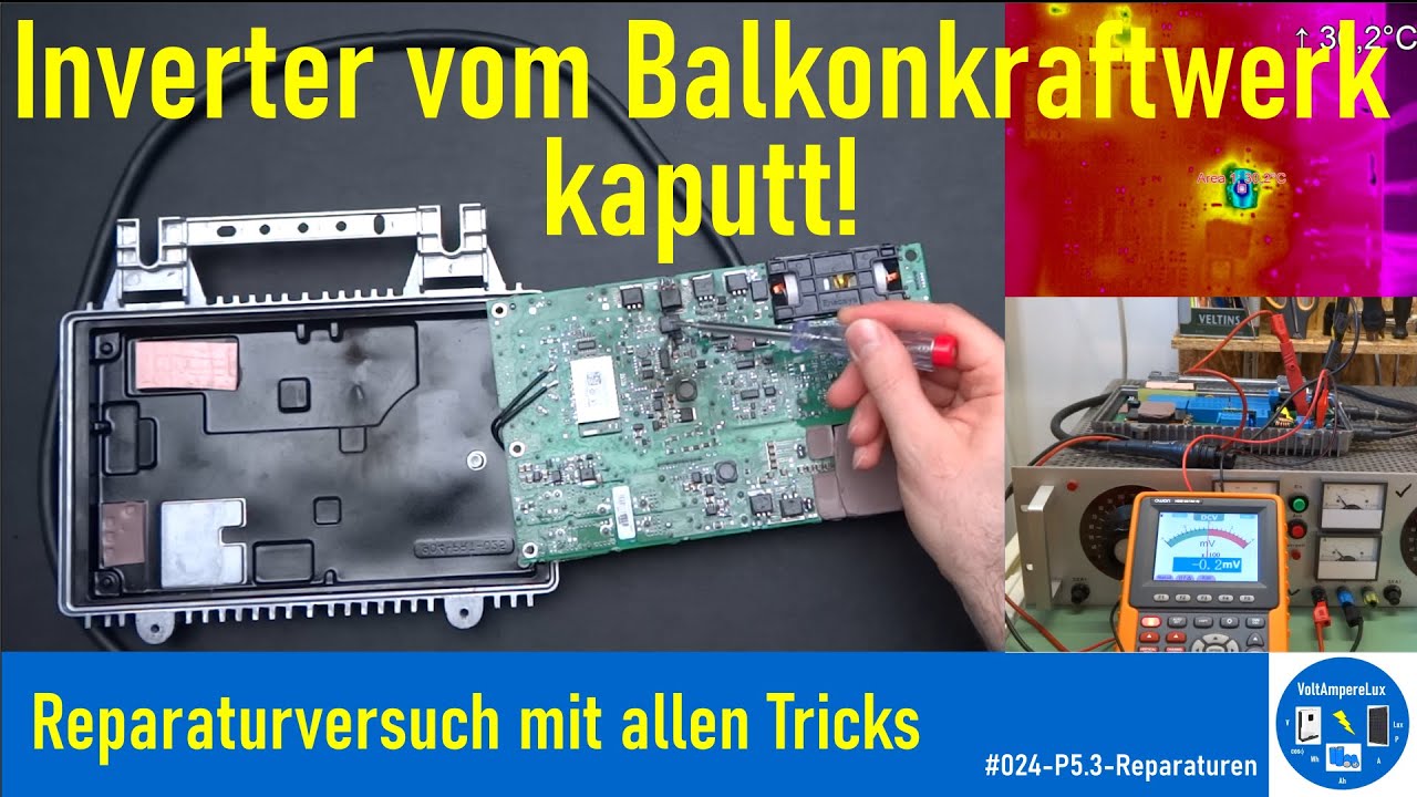 #024 - Reparatur Modulwechselrichter Enecsys SMI360-72 | Mit allen Tricks + Wärmebildanalyse
