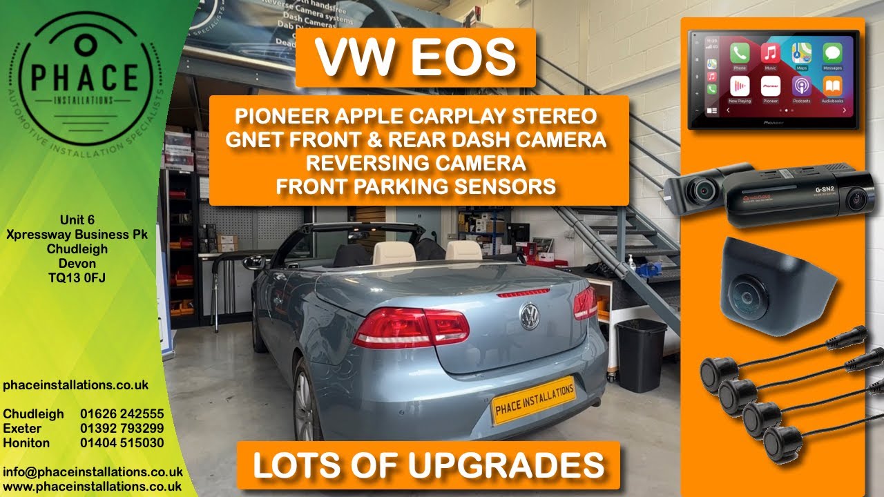 VW EOS - ОБНОВЛЕНИЕ СТЕРЕО: ВИДЕОРЕГИСТРАТОР: КАМЕРА ЗАДНЕГО ВИДА: УСТАНОВКА ДАТЧИКА ПАРКОВКИ С P...