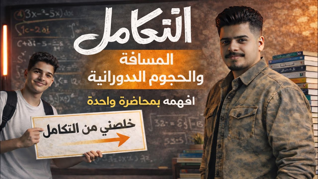 الفصل الرابع - المسافة والحجوم الدورانية - بمحاضره واحدة فقط - منهج 2026