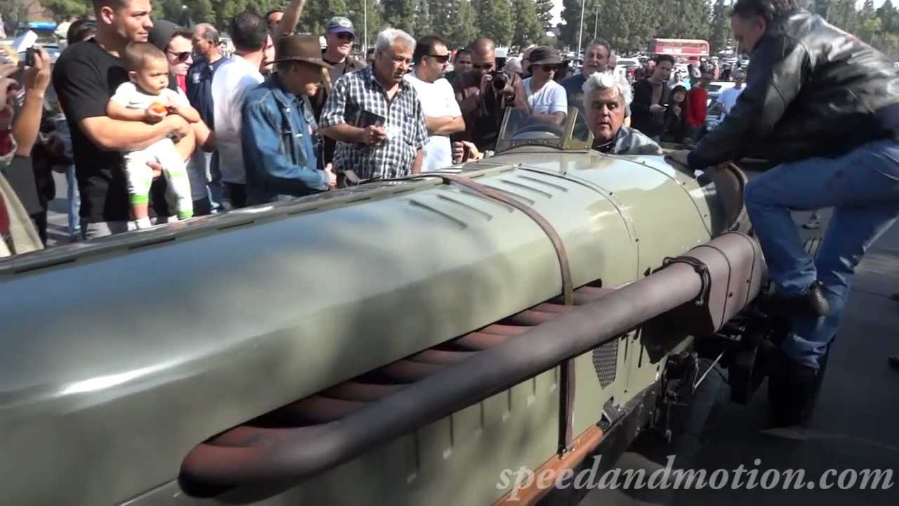 Jay Leno and his 1917 Fiat Botafogo Special at Supercar Sunday