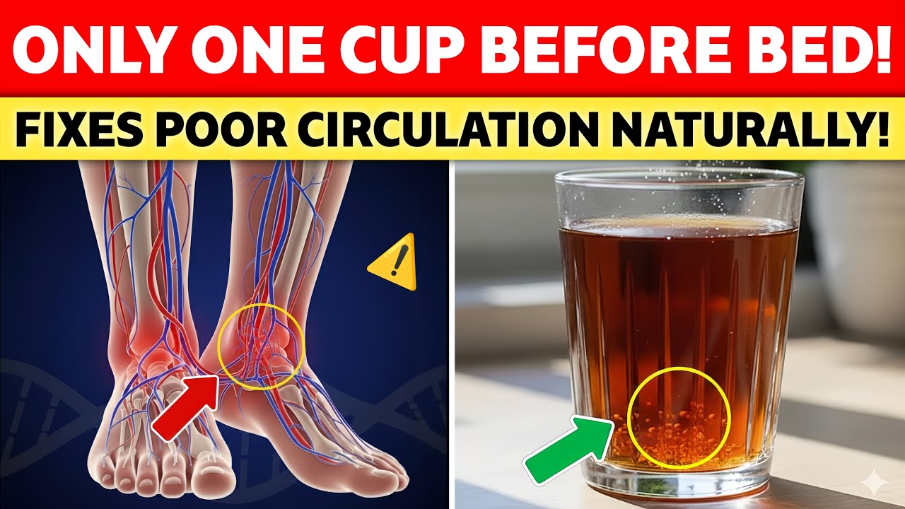 Over 60! With Poor Circulation? This Bedtime Drink Fixes It Naturally While You Sleep!