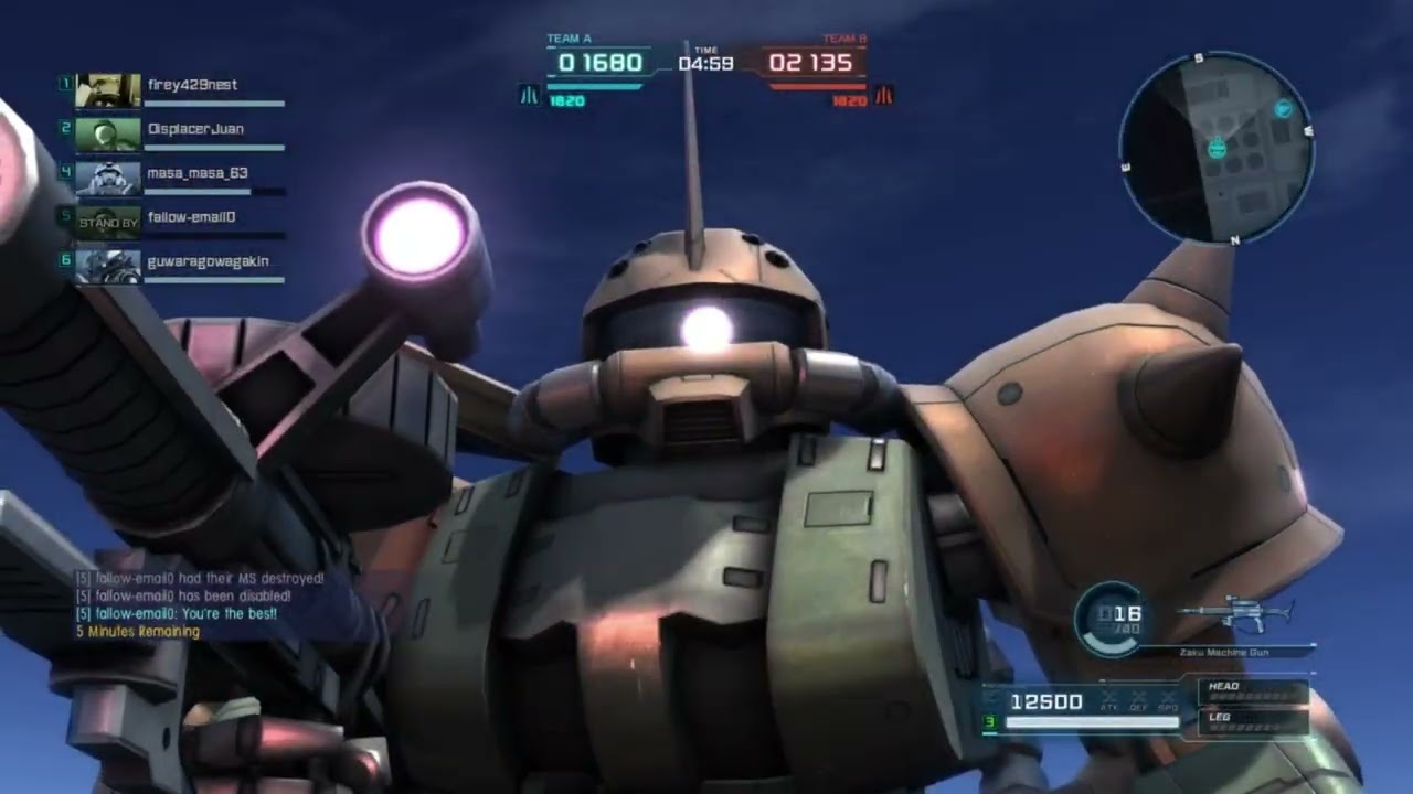 Gundam Battle Operation 2 (PS5) - Zaku II Type FS on Military Base (6-21-2025)