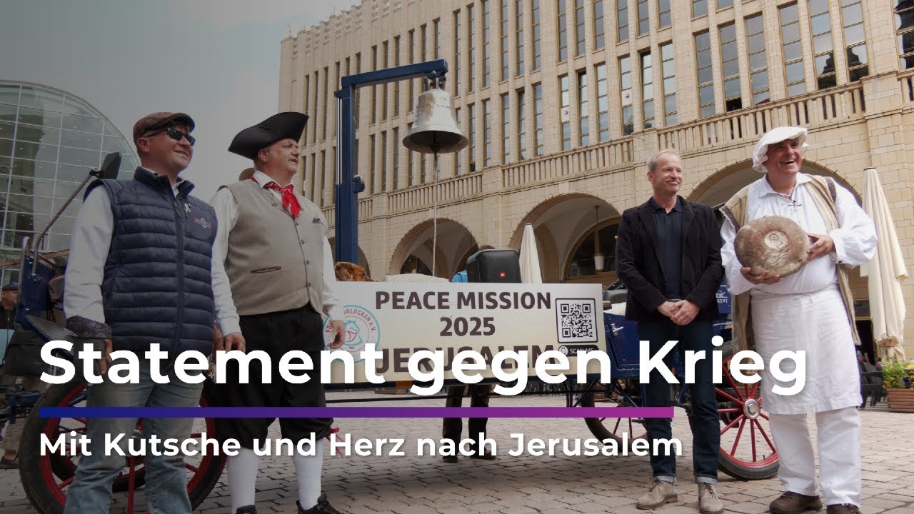 Statement gegen den Krieg - Mit Kutsche und Herz nach Jerusalem
