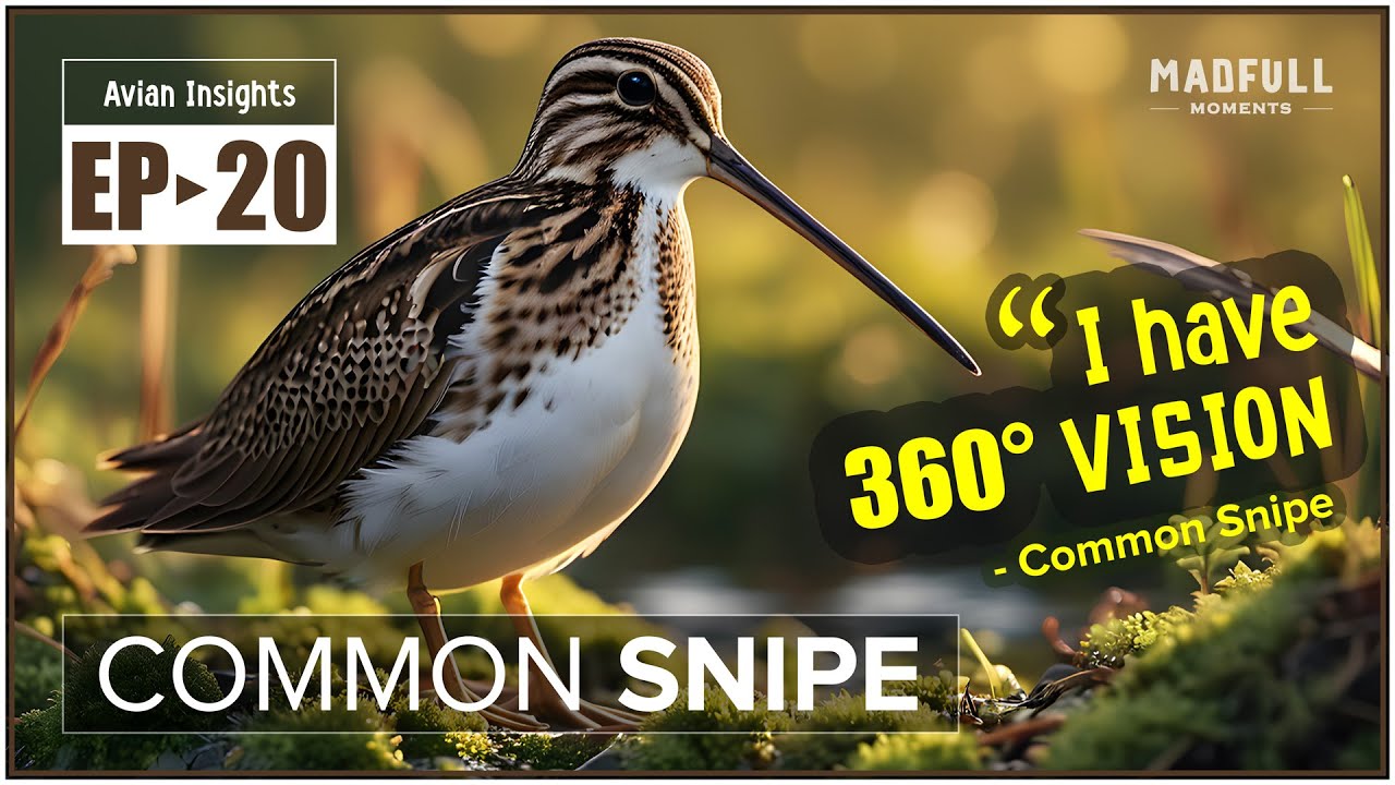 Common Snipe → Nature's Hidden Sentinel ● #facts @MadfullMoments ◌ EP►20