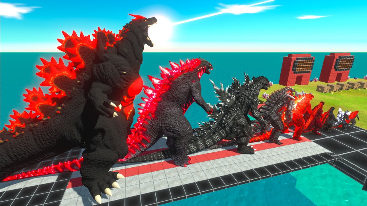 EVOLUTION of NEW SUPER GODZILLA FIRE Size Comparison VS Team KONG x GODZILLA New Empire + Destoroyah