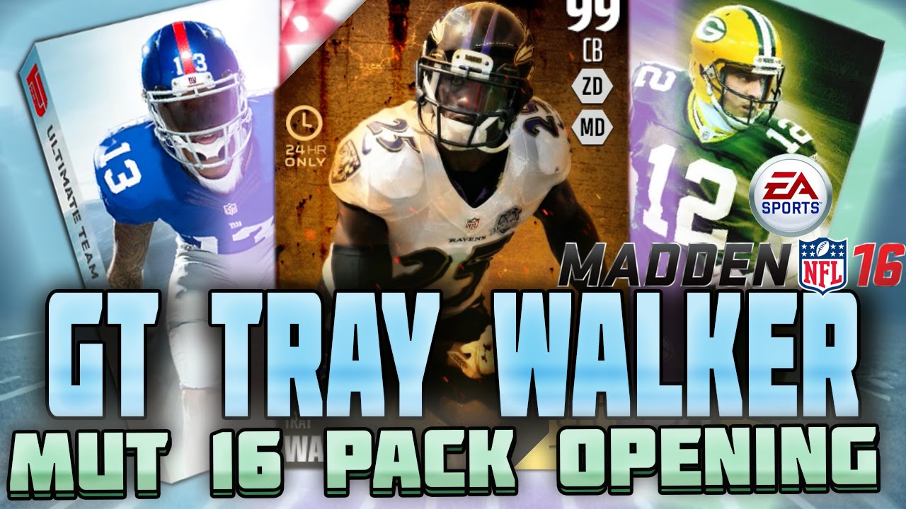 99 OVERALL GOLDEN TICKET TRAY WALKER!! 150K DEEP! MUT 16 PACK OPENING | Madden 16 Ultimate Team