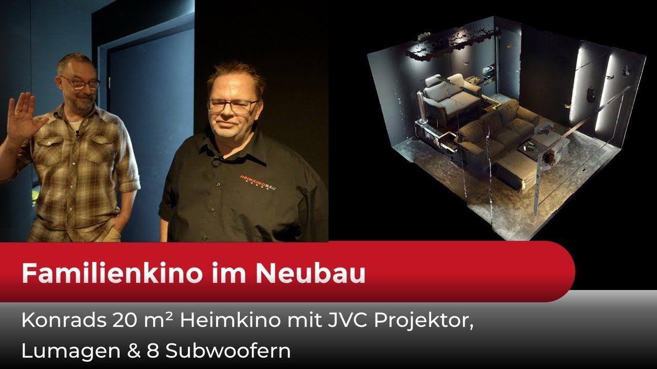 Familienkino im Neubau: Konrads 20 m² Heimkino mit JVC Projektor, Lumagen & 8 Subwoofern