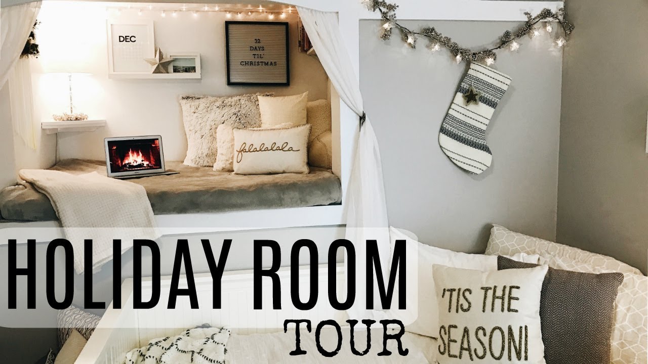 MY HOLIDAY ROOM TOUR! CHRISTMAS DECOR IDEAS!