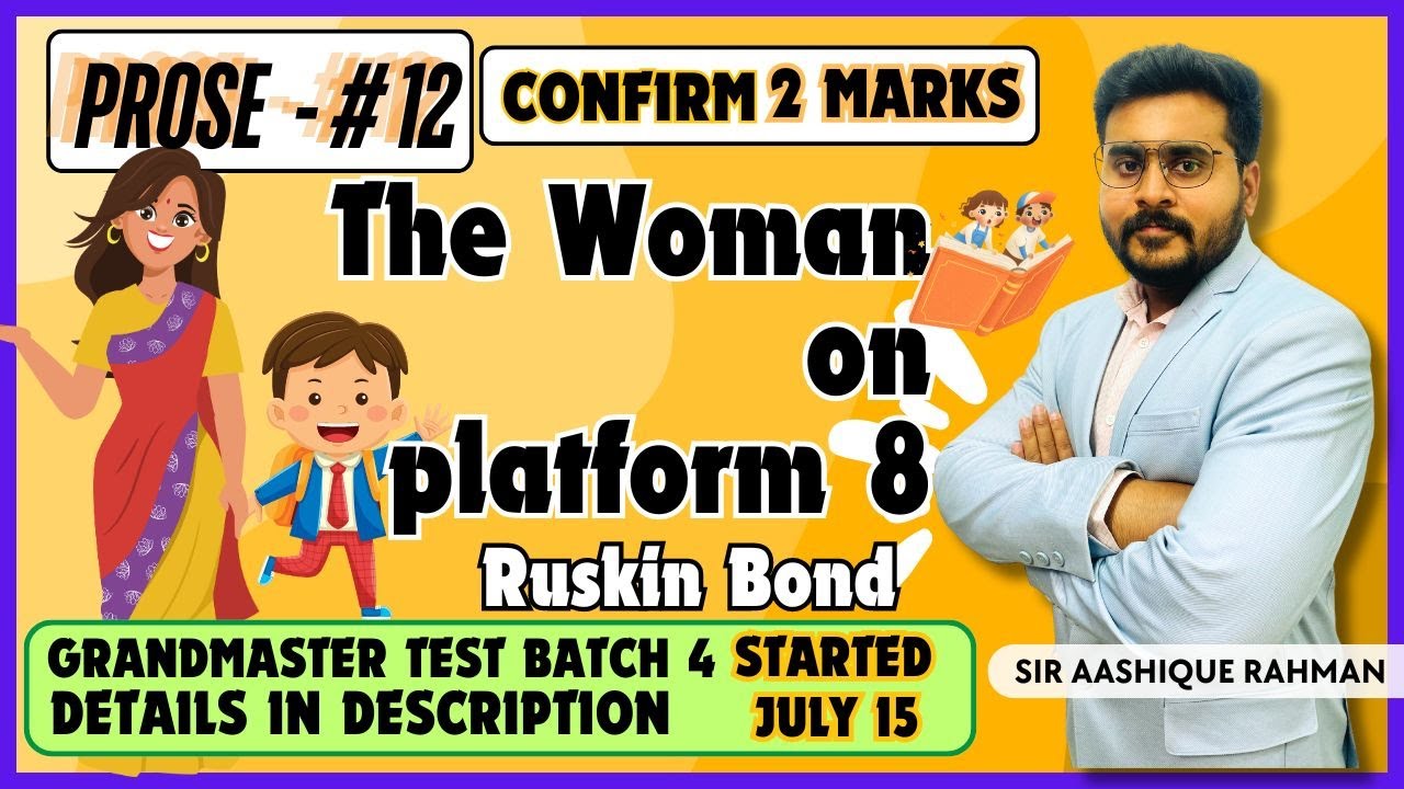 THE WOMAN ON PLATFORM 8 | TNPSC Group 2/2A 2024 | Prose 12  GENERAL ENGLISH | TNPSC