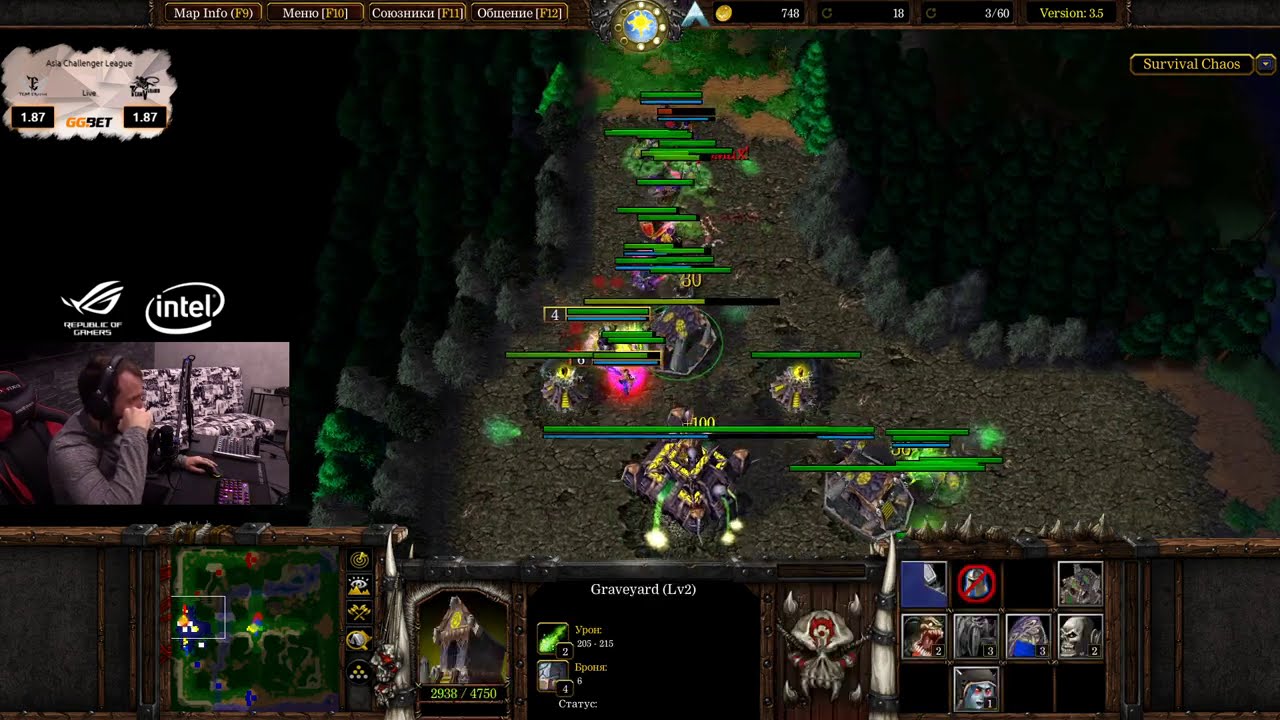 Dread's stream | Warcraft III - Survival Chaos | 28.10.2020 [2]