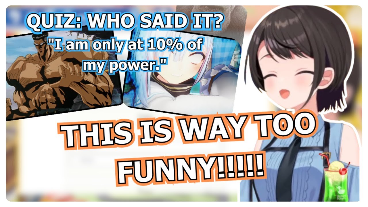 Subaru can't stop laughing at Fan Quiz: 