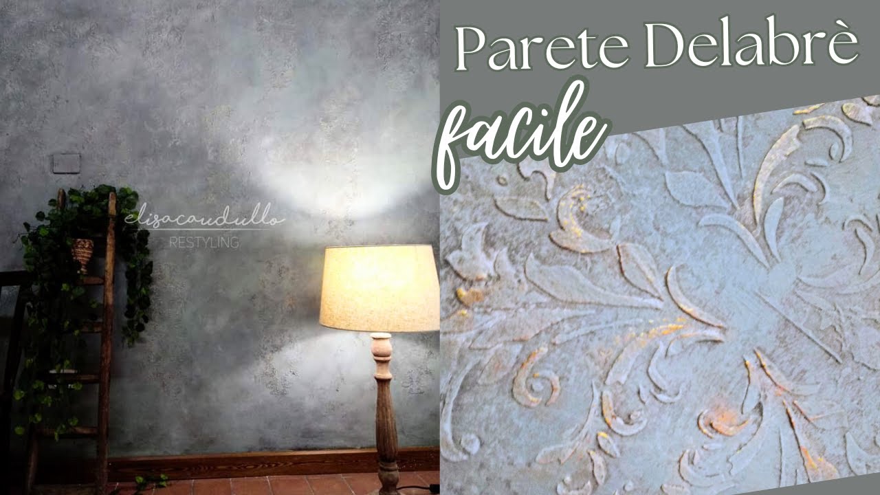 Parete effetto Delabrè: tutorial con Magic Wall, stencil e patinature