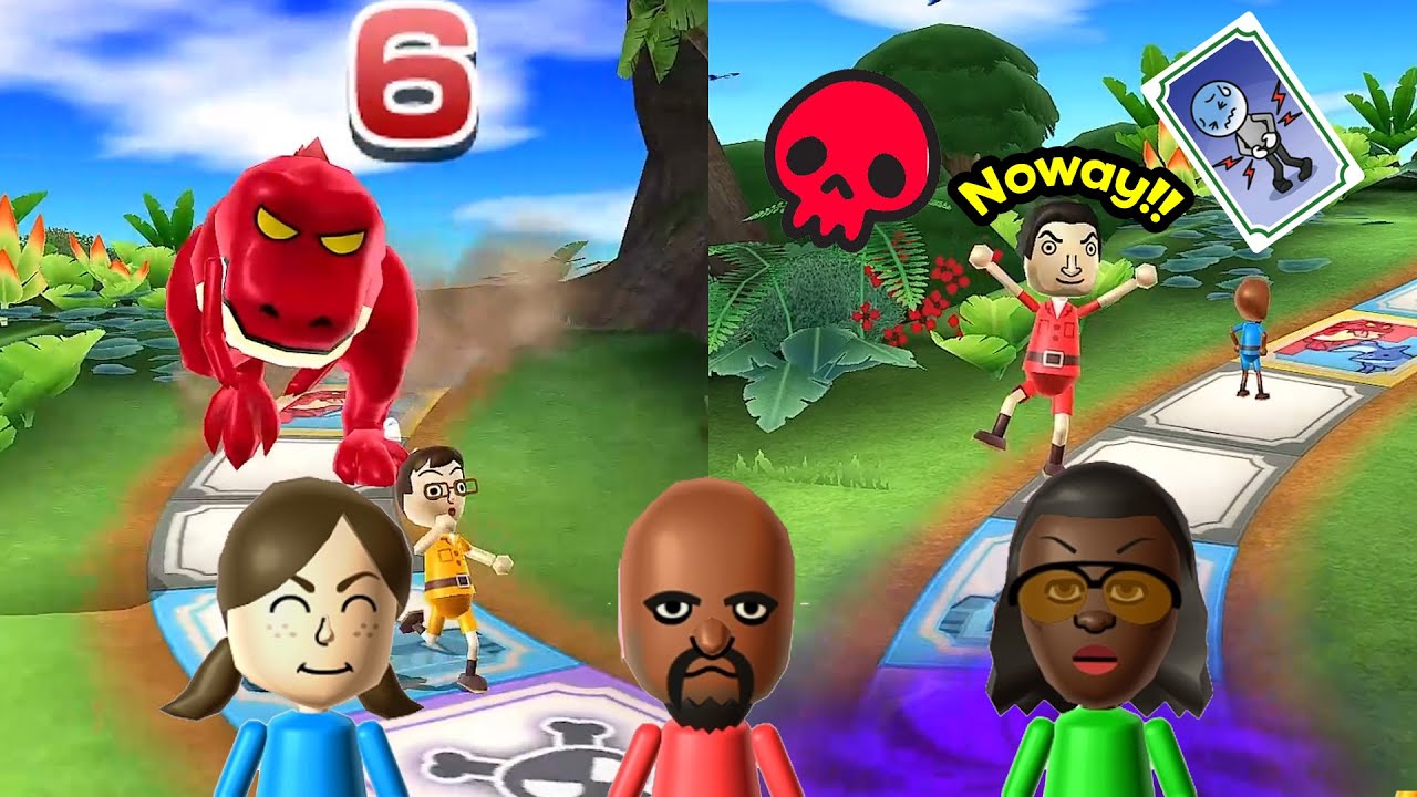 Wii Party Board Game Island gameplay 3 Round Party | Alexgamingtv