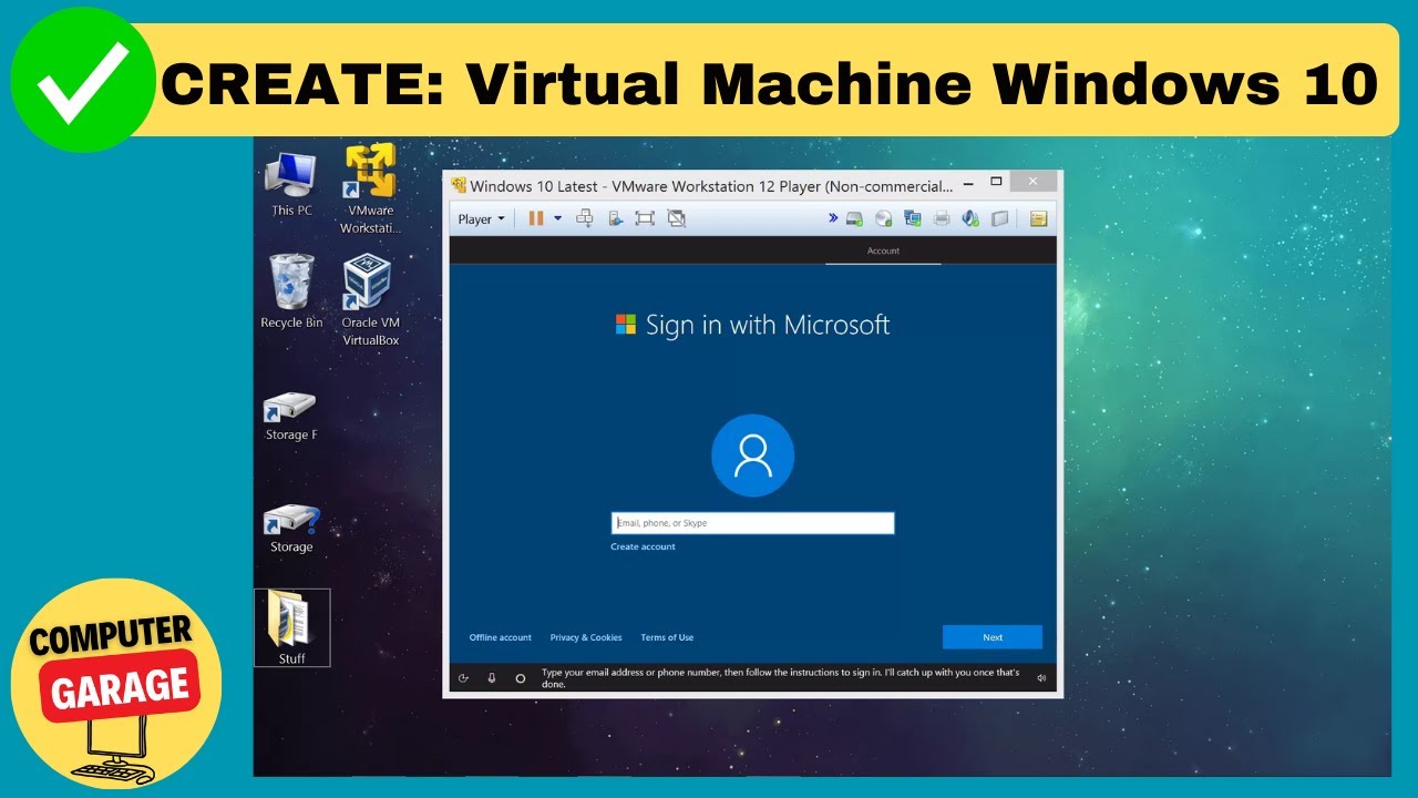 How To Create a Virtual Machine running Windows 10