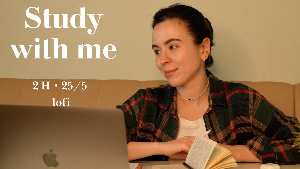 2-Hour Study With Me  | Productive 25/5 Pomodoro | Real Time Study Session
