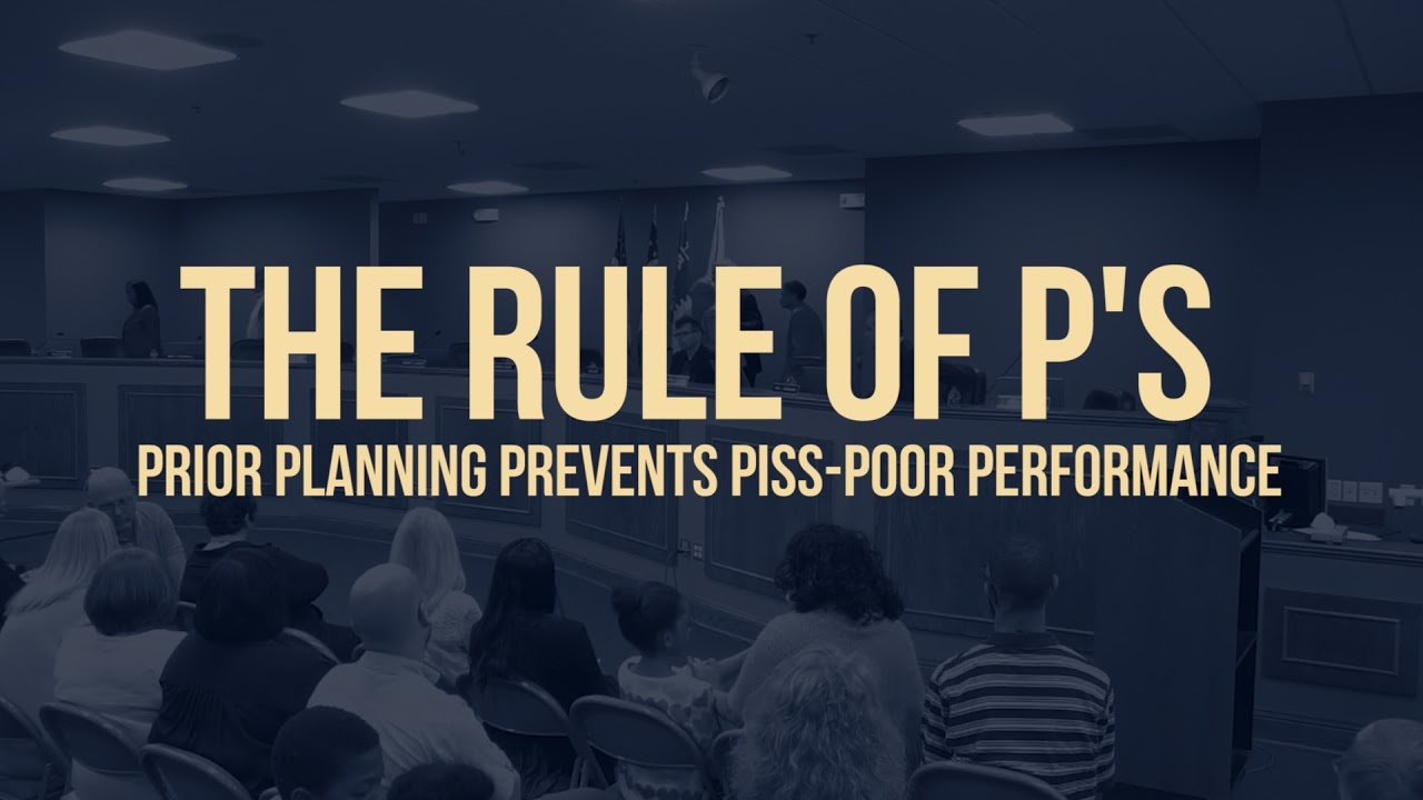 The Rule of P's: Prior Planning Prevents Piss-Poor Performance. Dayton Public Schools