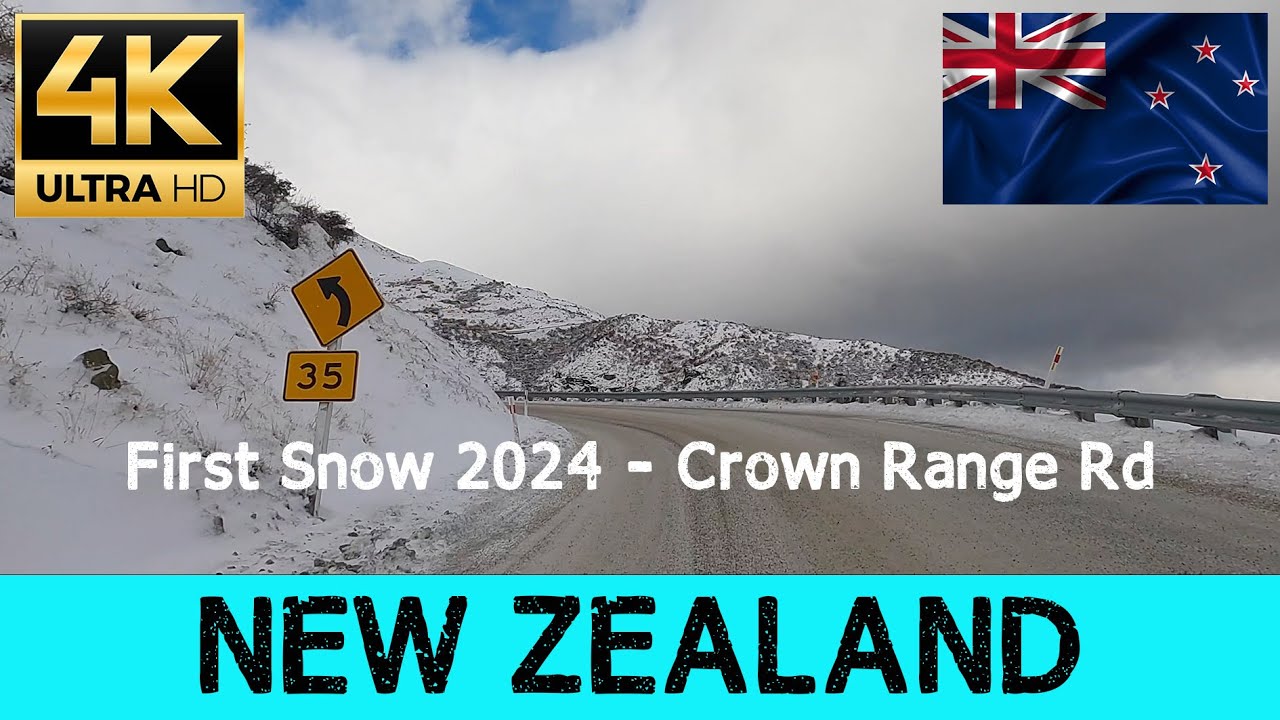 First Snow 2024 - Crown Range Road, Central Otago,   🇳🇿 New Zealand - 4K 60p